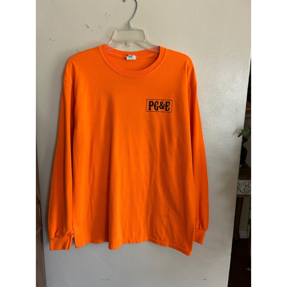 PG&E T-Shirt Mens Large Long Sleeve Fremont Graphic Streetwear Grunge. Workwear